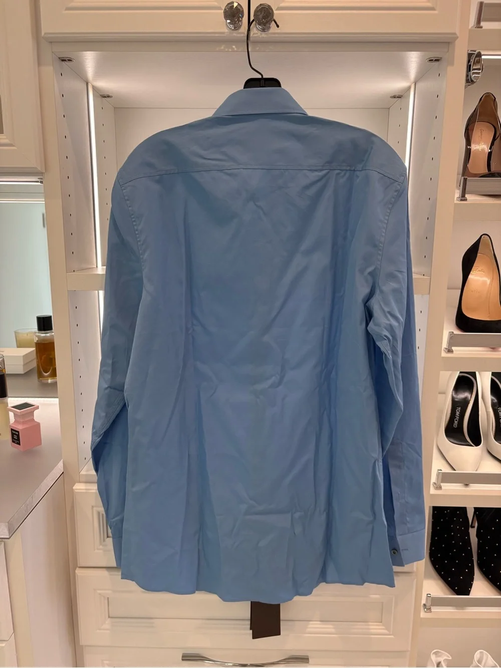 Gucci Sky Blue Long-Sleeve Cotton Dress Shirt